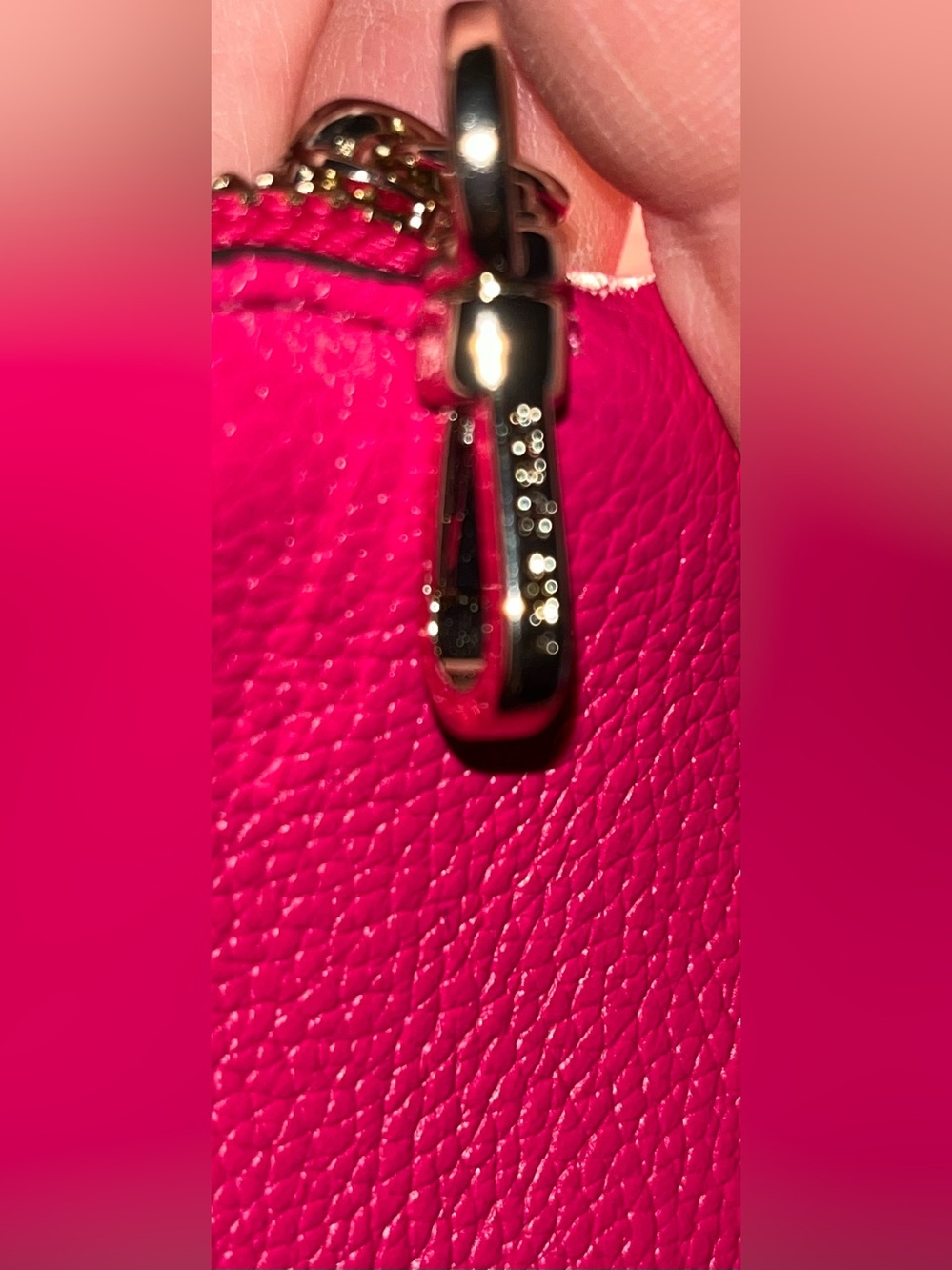 kate spadec EUC Pink Satin-Lined Zip Pouch - Picture 4 of 4